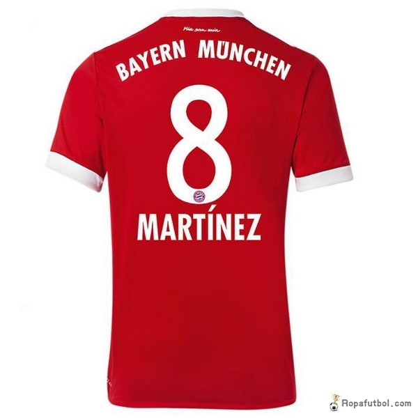 Camiseta Bayern de Múnich Replica Primera Ropa Martinez 2017/18 Rojo